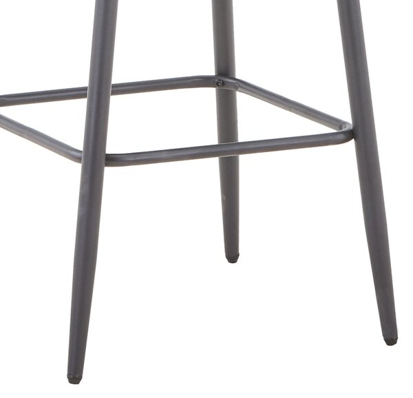Scaun bar Vivian catifea bej picior metal negru 57x50x100 cm