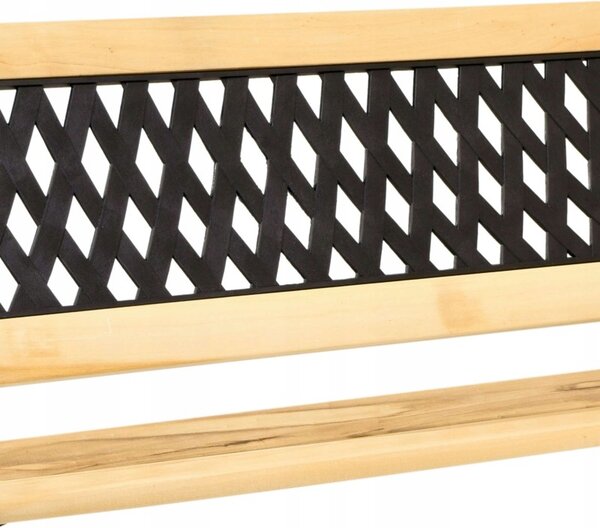 Banca de gradina Karo, lemn lacuit si fonta, latime 120 cm, inaltime 79 cm, adancime 61 cm