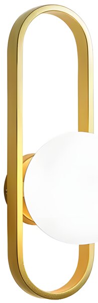 Lampa de perete APP1756-1W BRUSH GOLD WHITE