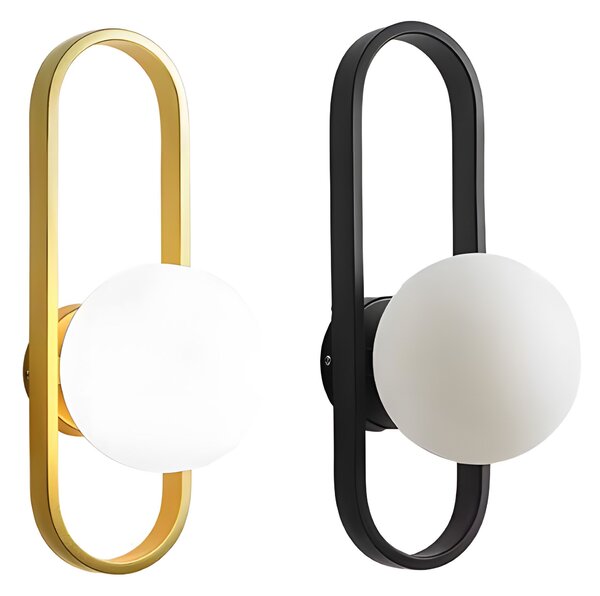 Lampa de perete APP1756-1W BRUSH GOLD WHITE