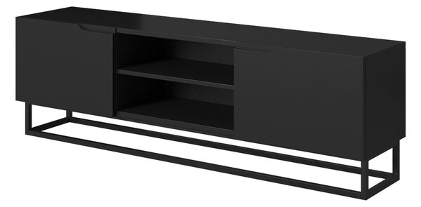 Dulap TV Loftia Mini pe bază de metal - negru/negru mat