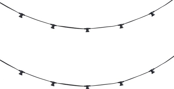 Ghirlandă luminoasă conectabilă neagră cu ștecher, 6m 10 lumini, IP64 - Lubber