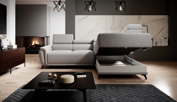 Coltar extensibil ATLANTA, sezlong dreapta, stofa clasica bej - Austin
