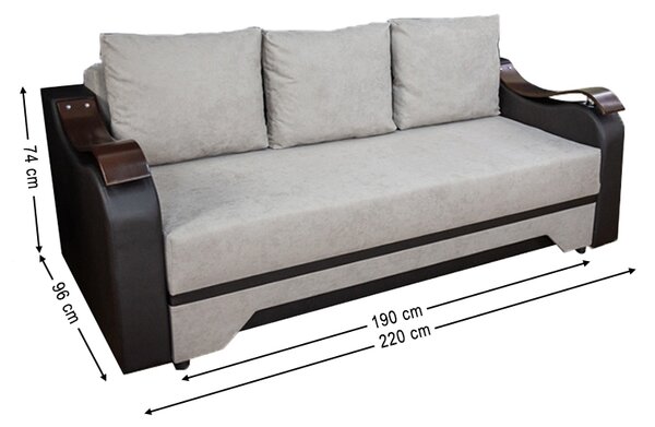 Canapea Extensibilă Sally Bonell Mini, Bej închis