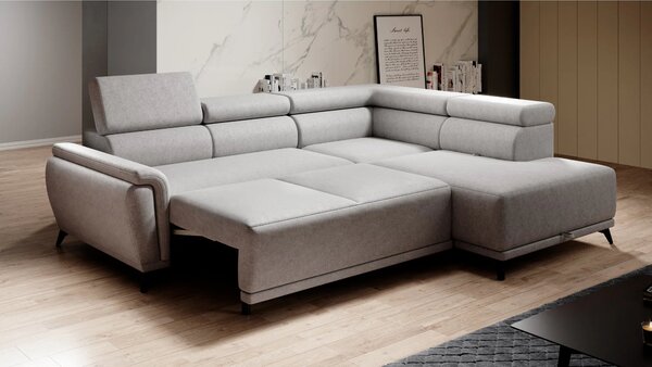 Coltar extensibil ATLANTA, sezlong dreapta, stofa clasica bej - Austin