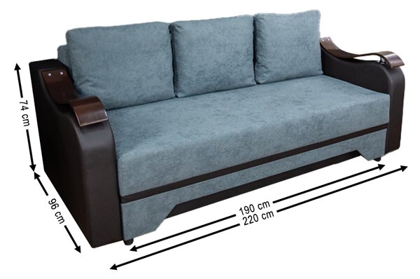 Canapea Extensibilă Sally Bonell Mini, Gri antracit