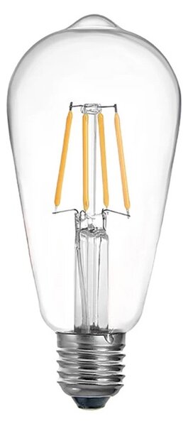 Bec LED ST64 4W 3000K E27 transparent 6.4x6.4x14.7 cm
