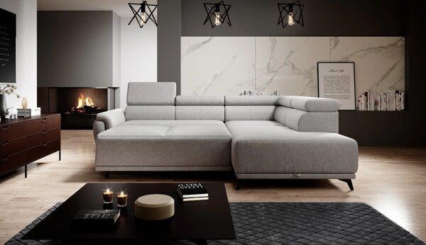 Coltar extensibil ATLANTA, sezlong dreapta, stofa clasica bej - Austin