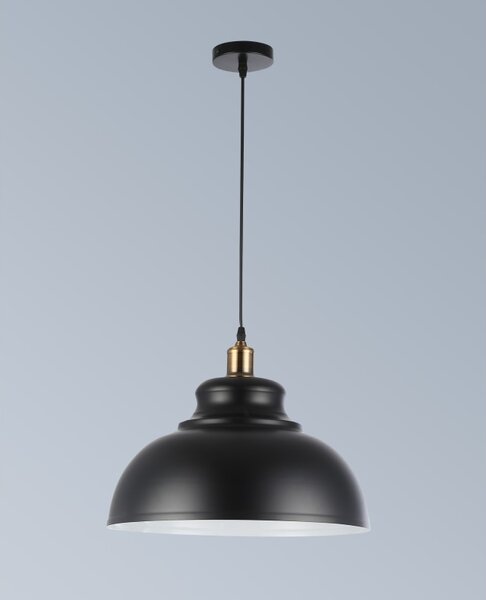 Lampa suspendata pentru living, 60W, abajur 40 cm, design modern, cadru otel