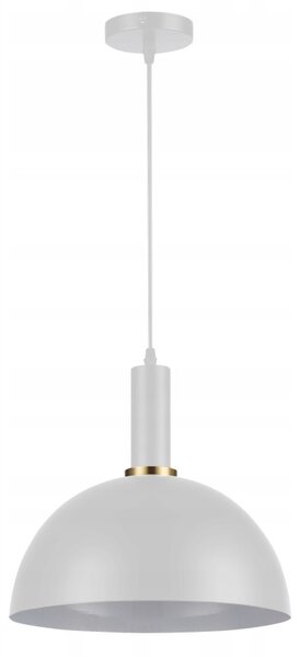 Lustra suspendata LED, moderna, soclu E27, IP20, abajur 30 cm, otel si aluminiu