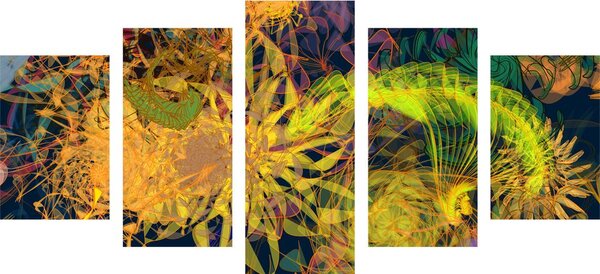 Tablou 5-piese artă abstractă colorată