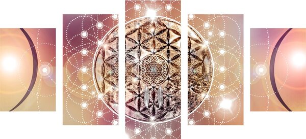 Tablou 5-piese Mandala fermecătoare