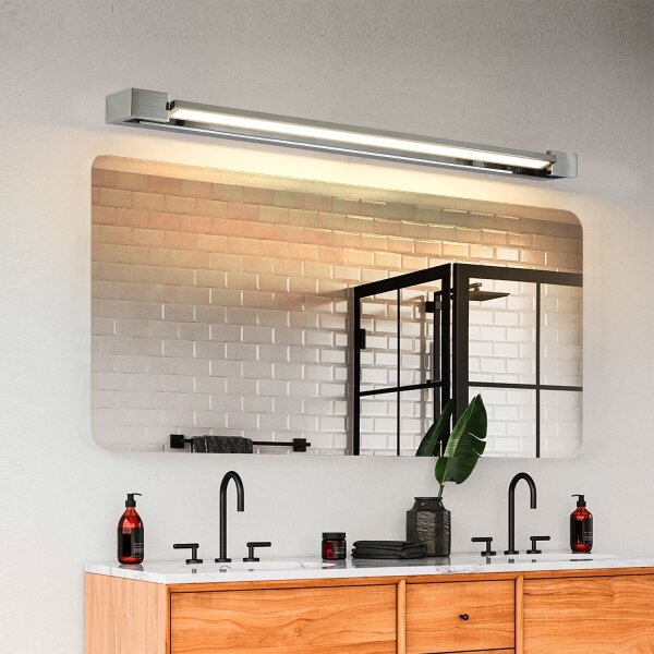 Brilagi-LED Oglindă iluminată de baie AQUA LINE, LED 24 W, 230 V, 90 cm, IP44, crom lucios