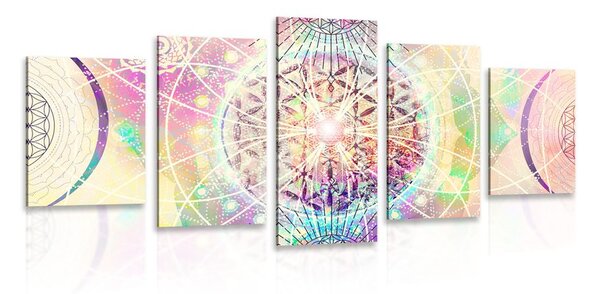 Tablou 5-piese Mandala interesantă