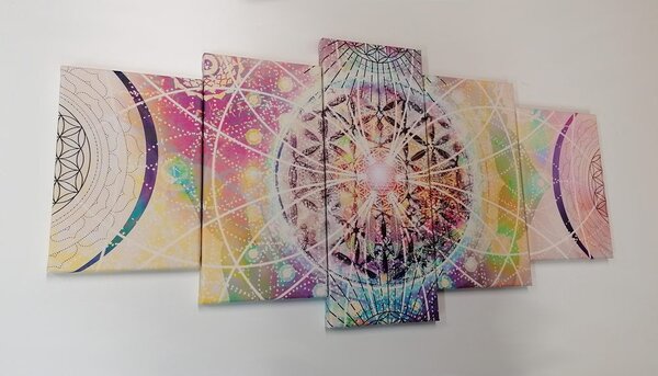 Tablou 5-piese Mandala interesantă