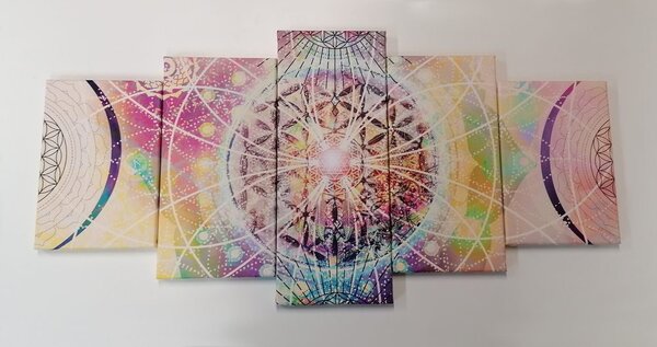 Tablou 5-piese Mandala interesantă