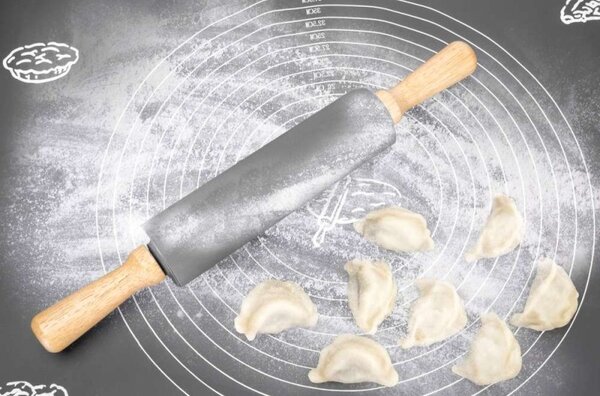 Set patiserie, sucitor si plansa din silicon pentru aluat, suprafata antiderapanta, 50x70 cm