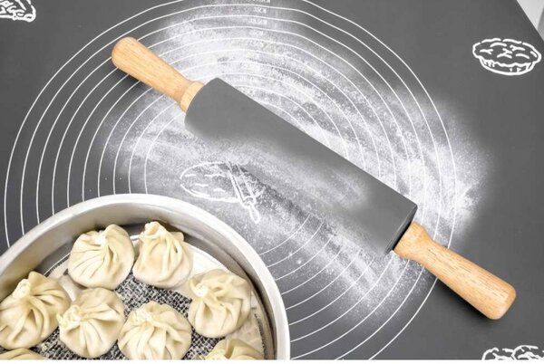 Set patiserie, sucitor si plansa din silicon pentru aluat, suprafata antiderapanta, 50x70 cm