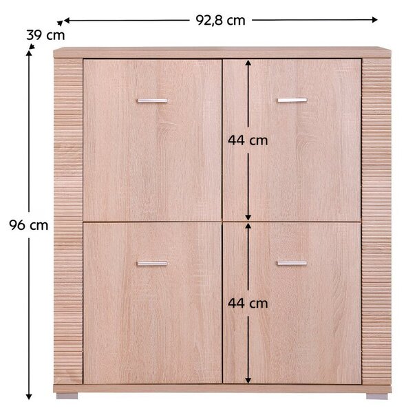 Comoda GRAND tip 10, stejar sonoma, PAL, 93x39x96 cm