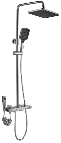 Coloana de dus cu termostat REA ROB Nichel Brush INOX