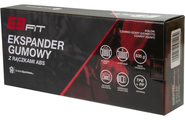 Extensor fitness cu manere, universal, maner ergonomic, 73cm, gri