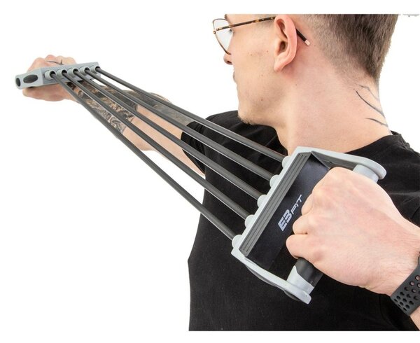 Extensor fitness cu manere, universal, maner ergonomic, 73cm, gri