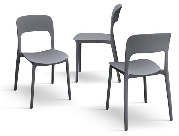 Set 4 scaune ROSINNA -POLIPROPILENA- HORECA - ROSU - 4 BUCATI