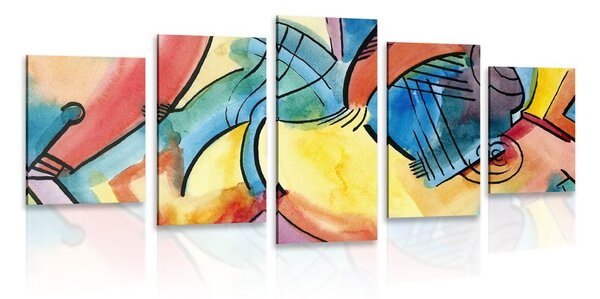 Tablou 5-piese artă abstractă