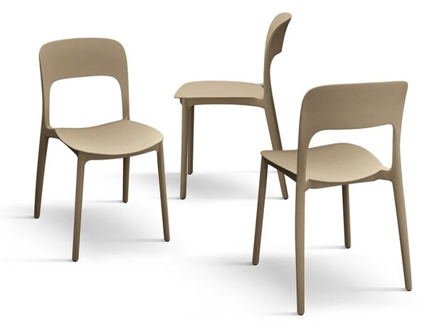 Set 4 scaune ROSINNA -POLIPROPILENA- HORECA - ROSU - 4 BUCATI