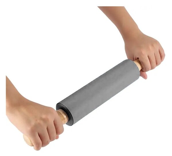 Sucitor aluat, silicon si bambus, suprafata anti-alunecare, lungime 38 cm