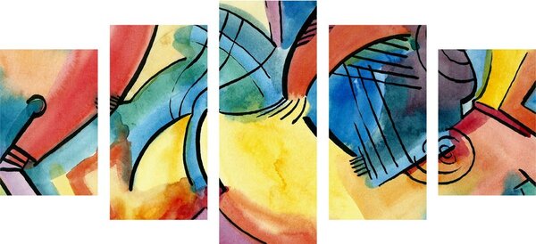 Tablou 5-piese artă abstractă