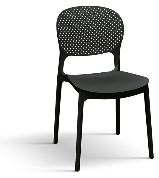 Set 4 scaune PERLA -POLIPROPILENA-HORECA - BEJ TAUPE