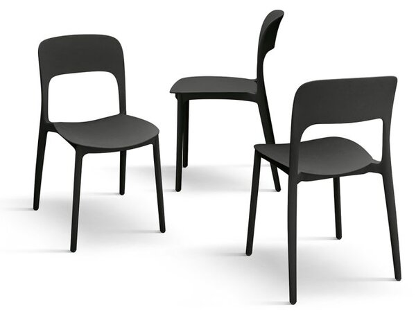 Set 4 scaune ROSINNA -POLIPROPILENA- HORECA - ROSU - 4 BUCATI