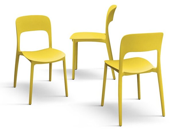 Set 4 scaune ROSINNA -POLIPROPILENA- HORECA - ROSU - 4 BUCATI