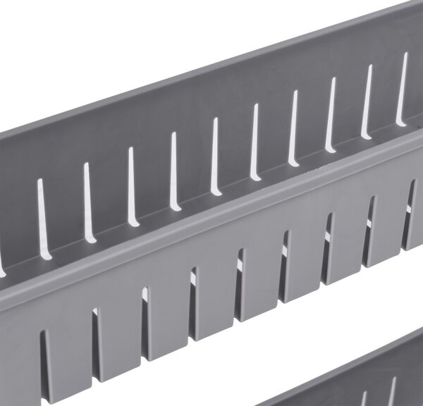Raft depozitare, 3 polite, baie/bucatarie, roti, design modular, gri