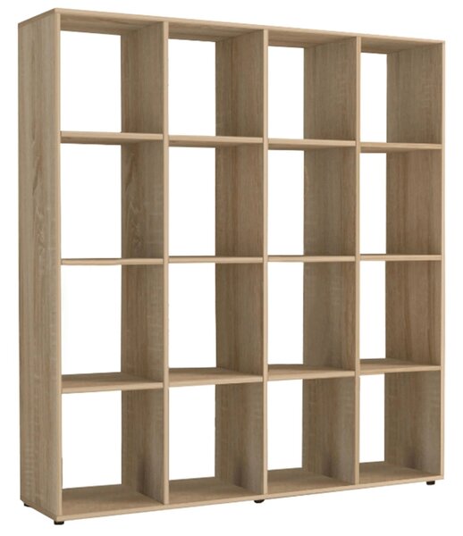 Biblioteca SARAH, stejar sonoma, PAL melaminat, 139x33x144 cm