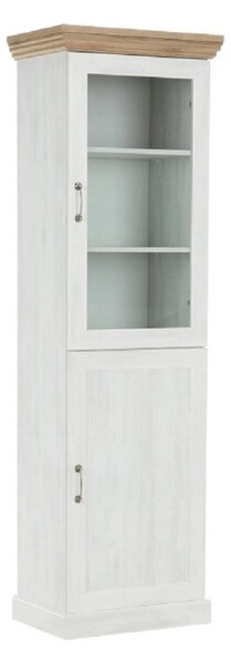 Vitrina ROYAL W1D, pin nordic/stejar salbatic, PAL melaminat/plinte de