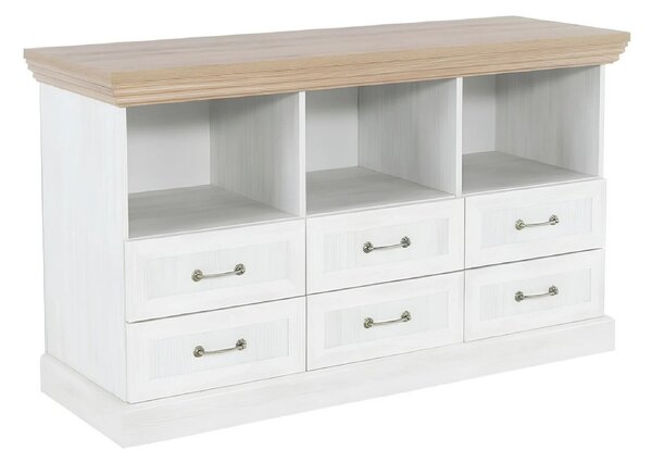 Comoda ROYAL RS, PAL, pin nordic/stejar salbatic, 127x46x75 cm