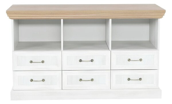 Comoda ROYAL RS, PAL, pin nordic/stejar salbatic, 127x46x75 cm