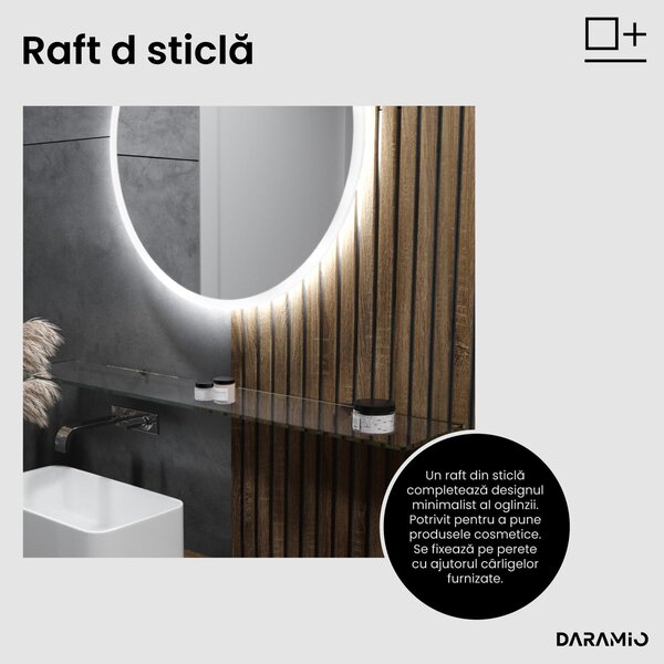 Daramio Oglindă de baie rotundă cu iluminare LED E1