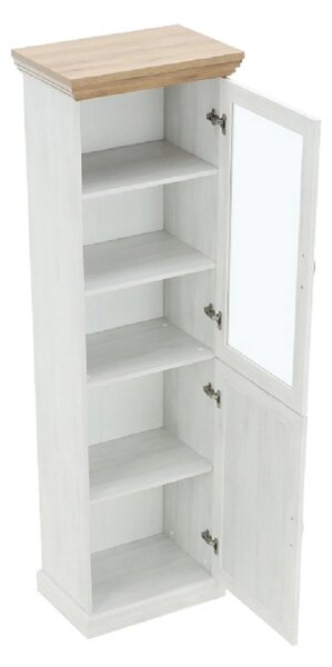 Vitrina ROYAL W1D, pin nordic/stejar salbatic, PAL melaminat/plinte de