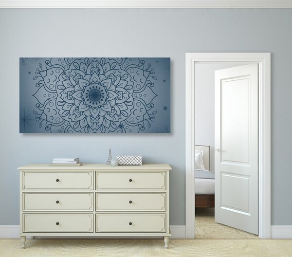 Tablou floare albastră închisă de Mandala