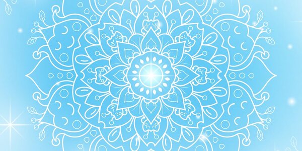 Tablou floare albastră de Mandala