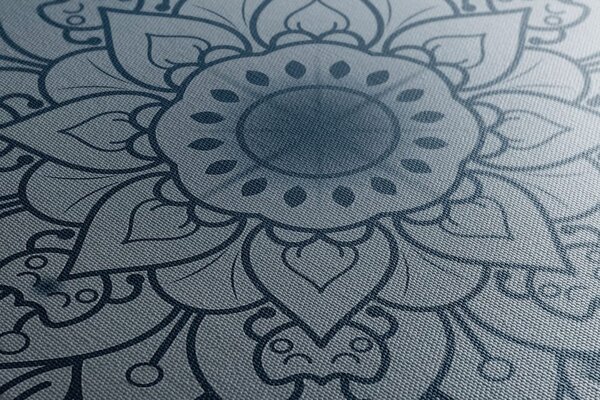 Tablou floare albastră închisă de Mandala