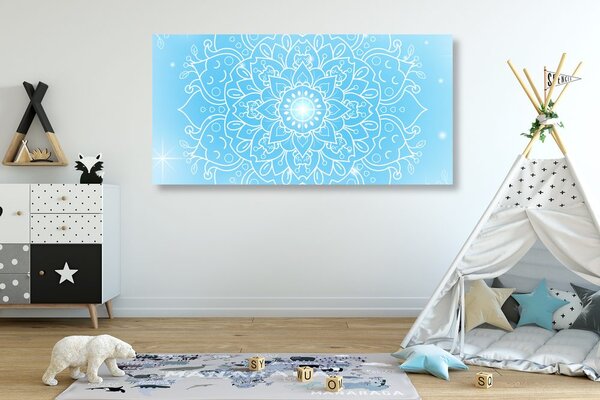 Tablou floare albastră de Mandala