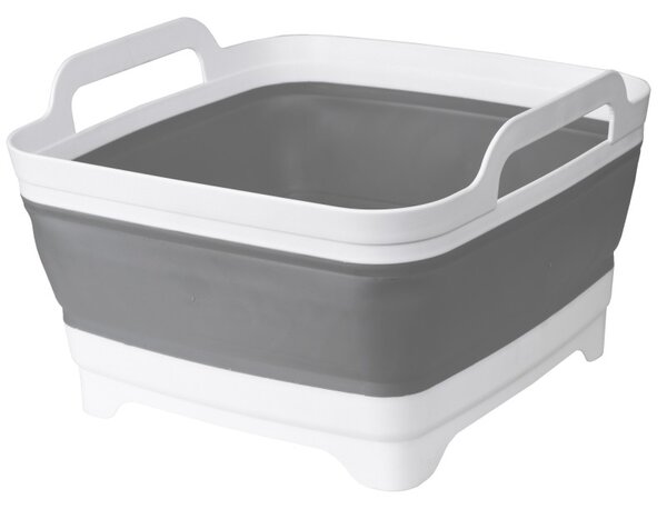 Bol din silicon pliabil cu scurgere si maner, inaltime 20 cm, adancime 14.5 cm, silicon
