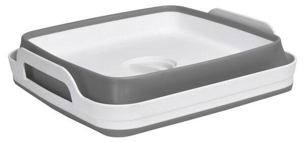 Bol din silicon pliabil cu scurgere si maner, inaltime 20 cm, adancime 14.5 cm, silicon
