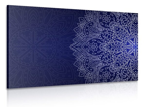 Tablou ornament albastru închis