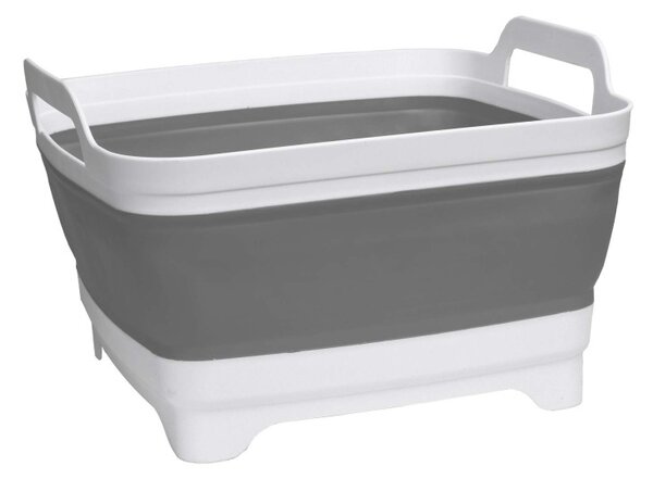 Bol din silicon pliabil cu scurgere si maner, inaltime 20 cm, adancime 14.5 cm, silicon