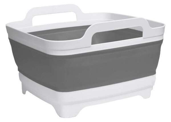 Bol din silicon pliabil cu scurgere si maner, inaltime 20 cm, adancime 14.5 cm, silicon